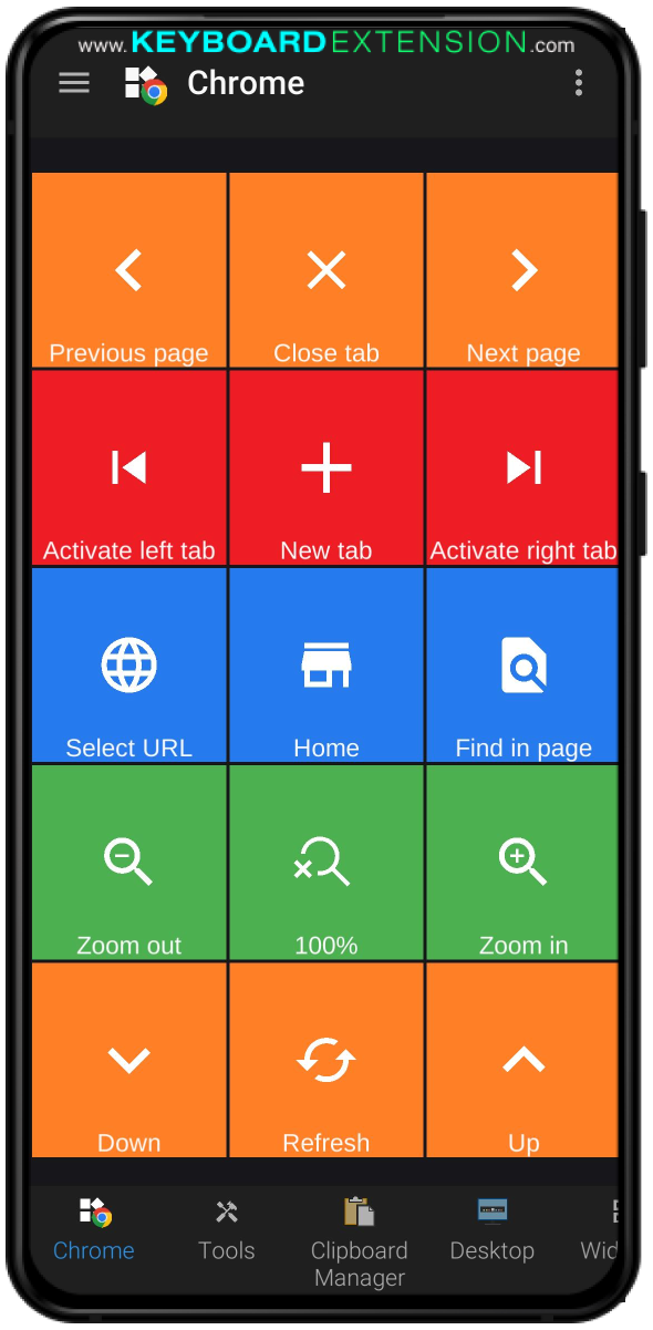 widget chrome