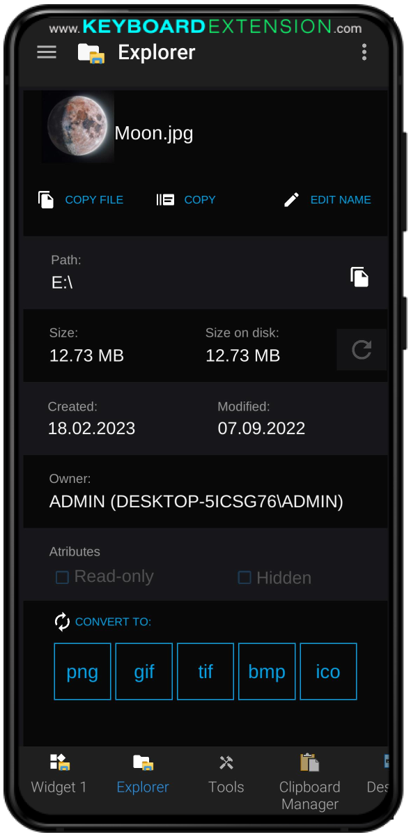 widget explorer