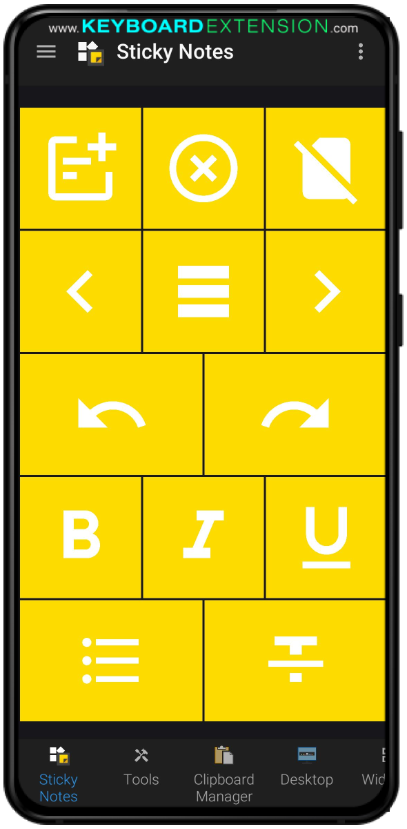 widget sticky notes