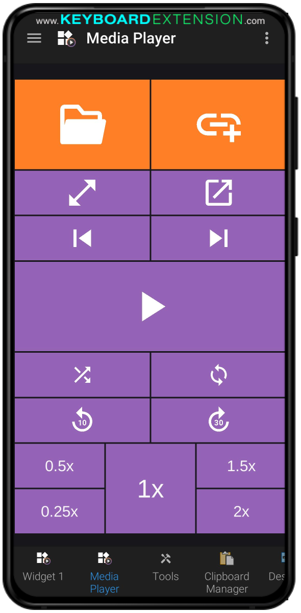 widget media player