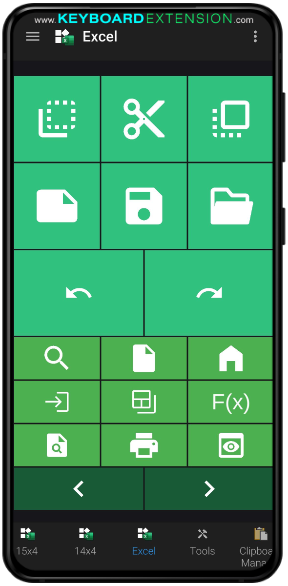 Microsoft Excel widget