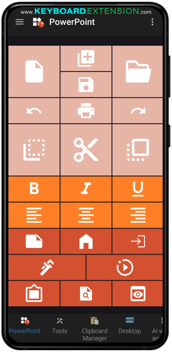 Microsoft PowerPoint widget